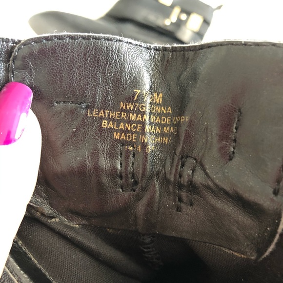 Nine West Geonna leather ankle flat boots sz: 7.5 - Picture 9 of 9